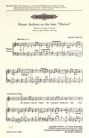 Hymn-Anthem on the tune Marion: