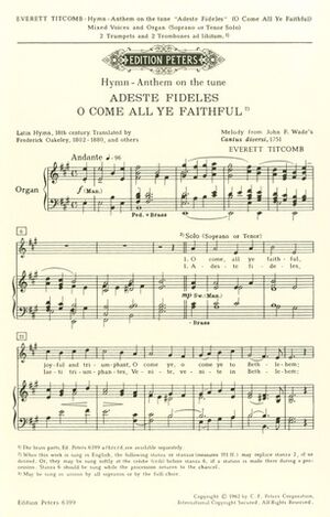 Hymn-Anthem on the tune Adeste Fideles