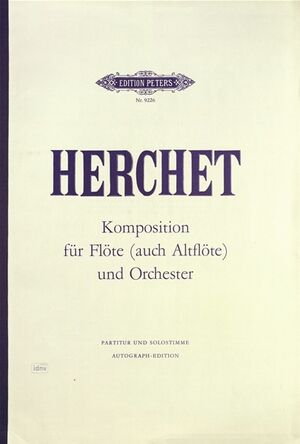 Komposition für Flöte und Orgel (flauta organo)