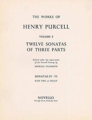 Twelve Sonatas Of Three Parts - Sonatas IV-VI