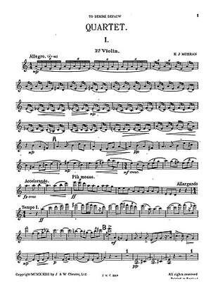 String Quartet In A Minor (Parts) - String Quartet
