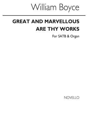 Great And Marvellous Are Thy Works