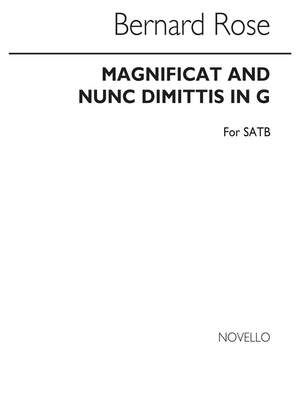 Magnificat & Nunc Dimittis In G for SATB Chorus