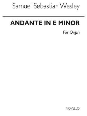 Andante In E Minor For Organ
