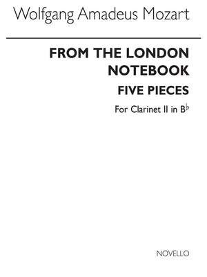 From The London Notebook (Clarinet / clarinete 2 Part)