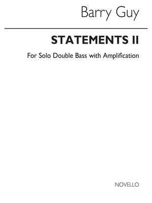 Statements II for Double Bass