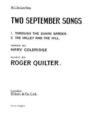 Two September Songs Op.18 Nos. 5 And 6
