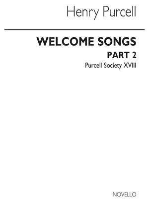 Purcell Society Book 18 - Royal Welcome Songs Part 2 (Original Engraving)