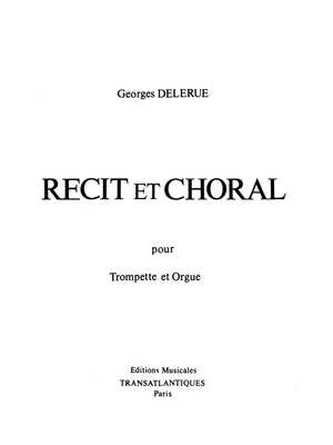 Recit Et Choral