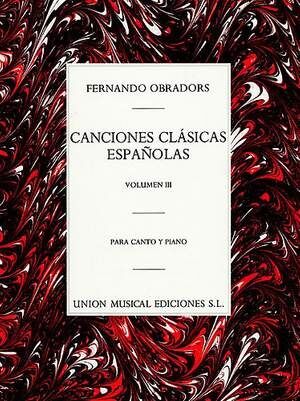 Canciones Clasicas Espanolas Volume 3