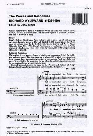 The Preces And Responses for SATB choir, edited by John Gittins