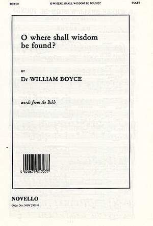 O Where Shall Wisdom Be Found?