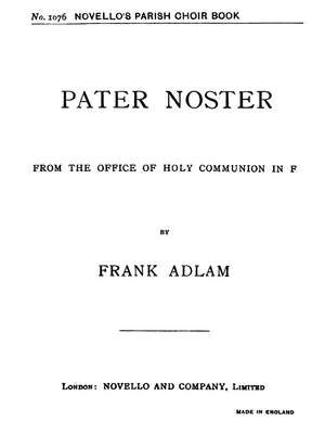 Pater Noster (Lord`s Prayer) In F