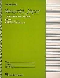 Standard Wirebound Manuscript Paper Green Cover