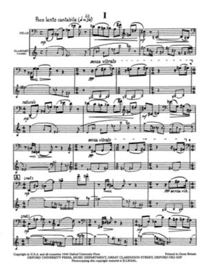 Sonata for clarinet and cello (Clarinete Violonchelo)
