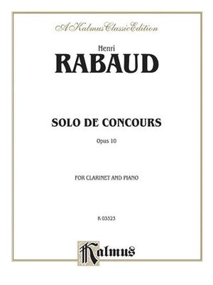 Solo de Concours, Op. 10 Clarinet