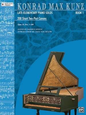 200 Short 2-Part Canons, Op. 14, Bk 1 (Nos. 1-100) Piano