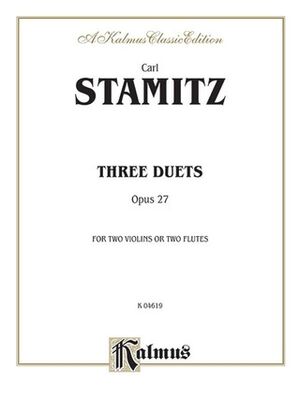Three Duets, Op. 27 2 Violins or 2 Flutes (violines flautas)