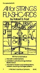 Cartas Musicales Frost  Robert S. Kjos Music 83mc. All For Strings Flashcards.