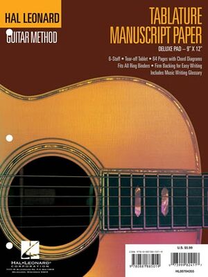 Guitar Tablature Manuscript Paper - Deluxe (Guitarra)