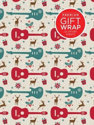 Wrapping Paper - Guitars & Reindeer Theme (Guitarra)