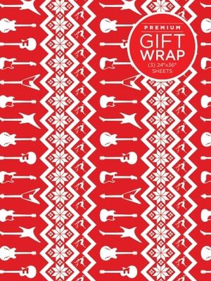 Wrapping Paper - Red & White Holiday Guitar Theme (Guitarra)
