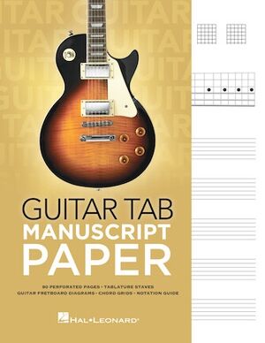 Guitar Tab Manuscript Paper (Guitarra)
