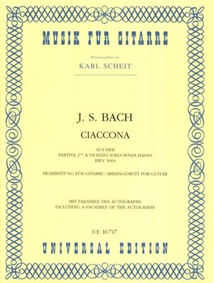 BACH JS CIACCONA S Gtr aus BWV 1004