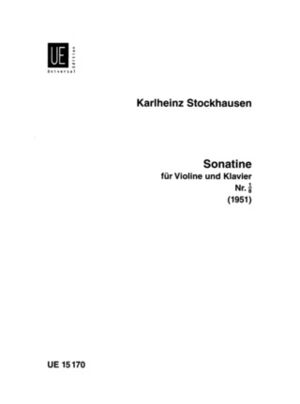 STOCKHAUSEN SONATINE (sonatina) Vln Pft Nr. 1/8
