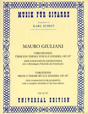 GIULIANI VARIATIONS theme HANDEL Gtr op. 107