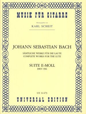 BACH JS SUITE Emin BWV996 Gtr BWV 996