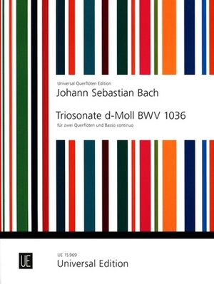 BACH JS TRIOSONATE (Trío sonata) D Min 2 Fl Bc BWV 1036