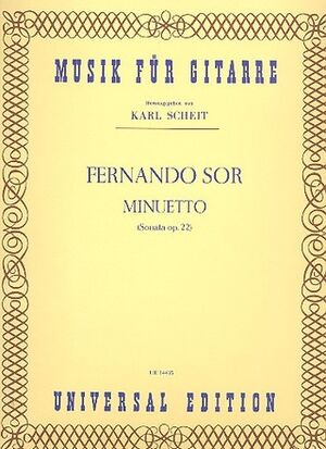 SOR MENUETTO FROM SONATE (sonata) OP22 S.Gtr op. 22 aus op. 22