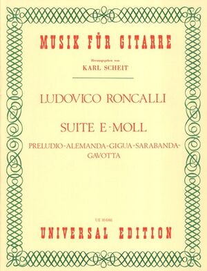RONCALLI SUITE Emin NO.1 S.Gtr aus op. 1