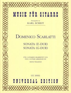 SCARLATTI SONATEN (sonatas) Emaj & Gmaj 2Gtr