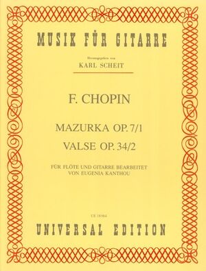 CHOPIN MAZURKA Op7/1 WALTZ Op34/2 Fl Gtr op. 7/1 und 34/2