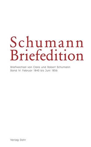 Schumann Briefedition: Briefwe