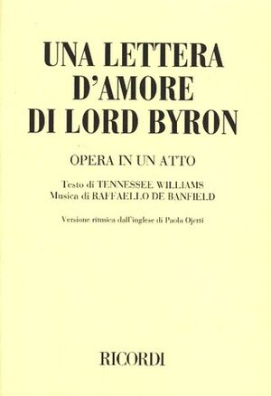 Una Lettera D'Amore Di Lord Byron