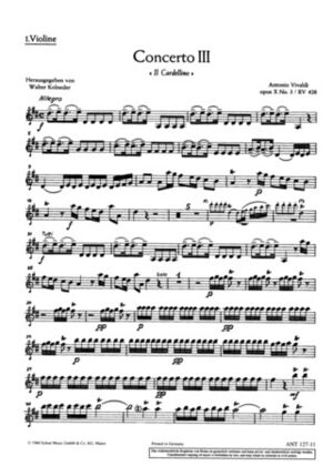 Concerto (concierto) No. 3 D major op. 10/3 RV 428/PV 155