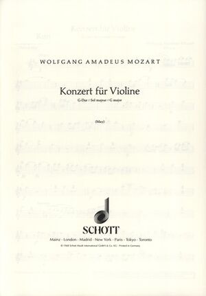 Concerto (concierto) G Major KV 216