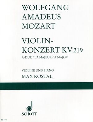 Concerto (concierto) A Major KV 219