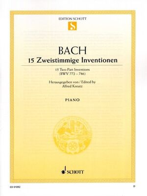 15 two-part Inventions BWV 772-786
