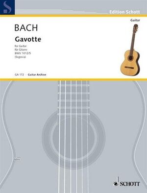 Gavotte E major BWV 1012