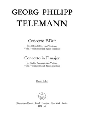 Concerto For Treble Recorder (concierto flauta dulce) In F