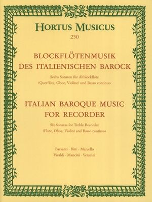 Blockfltensonaten (sonatas) des italienischen Barock