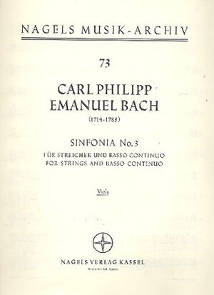 Sinfonie (sinfonía) fur Streicher und Basso continuo