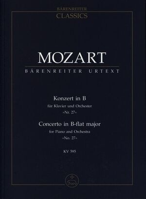 Piano Concerto (concierto) 27 K595 Study score