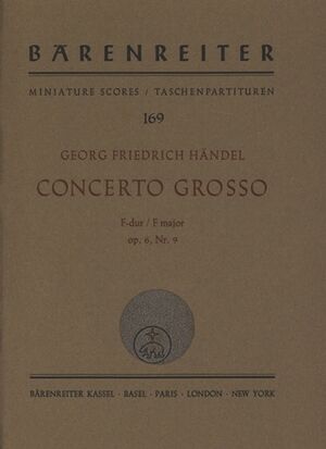 Concerto (concierto) grosso F major op. 6-9 HWV 327