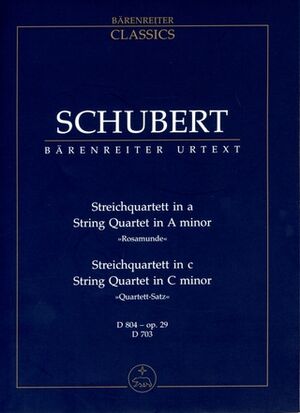 String Quartet A Minor D 804 Op. 29 'Rosamunde'