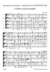 Verleih uns Frieden gnädiglich SWV 372  Choral score